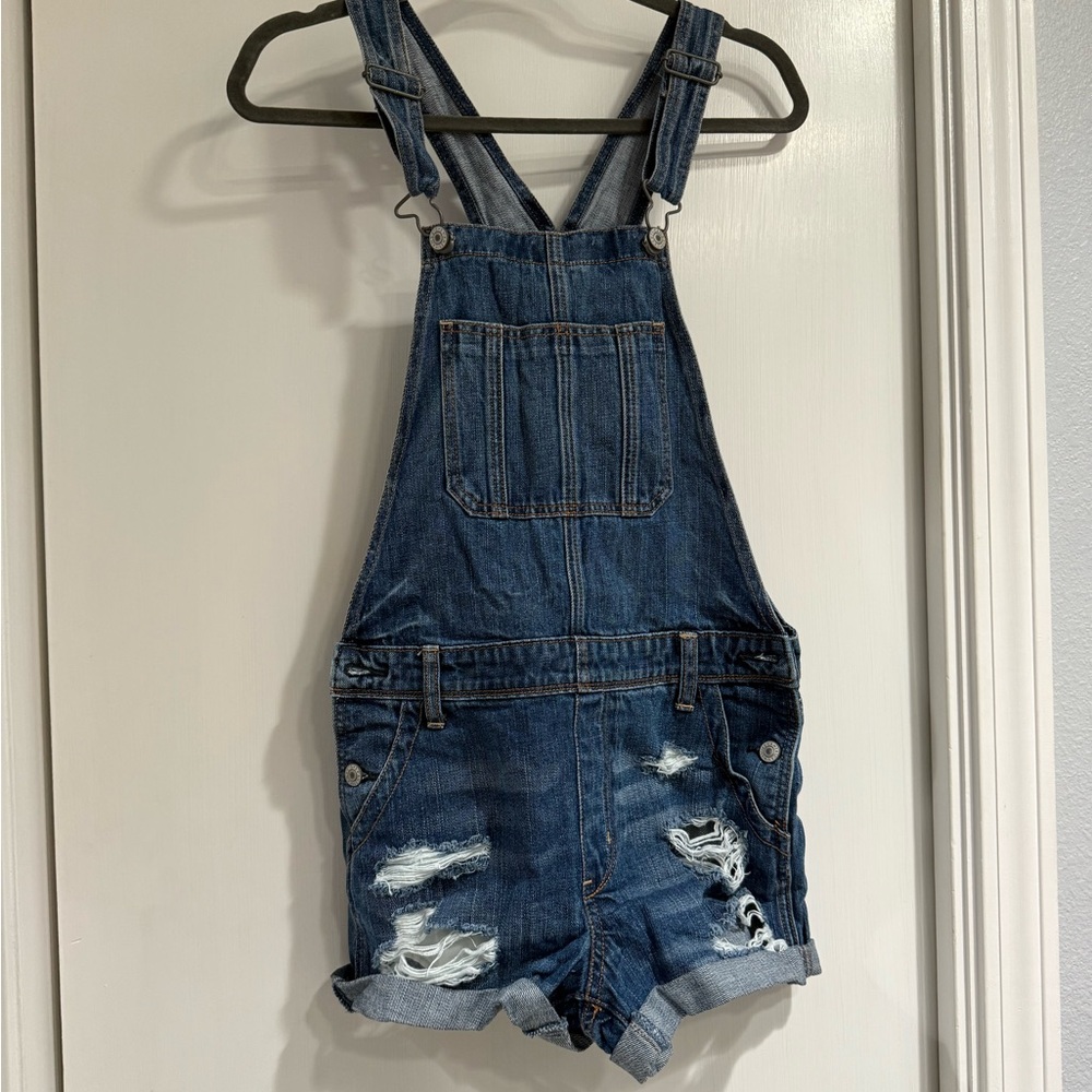 American Eagle Outfitters Blue Denim Overalls